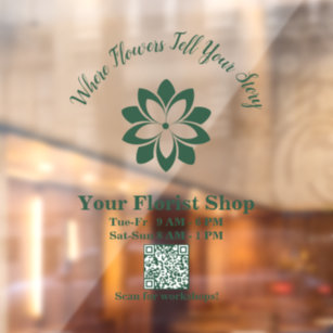 🌸Your Florist Shop, Custom Cling Vinyl Sign