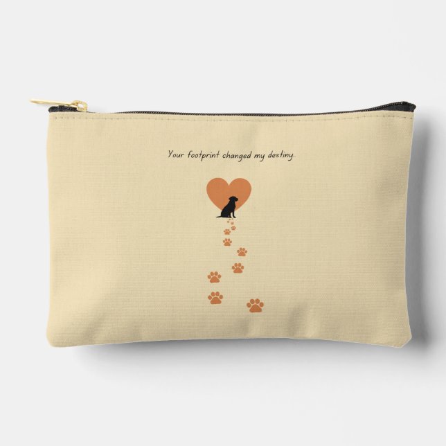 Your footprint changed my destination accessory pouch (Front)