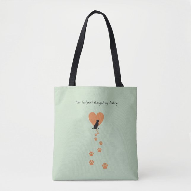 Your footprint changed my destination tote bag (Front)