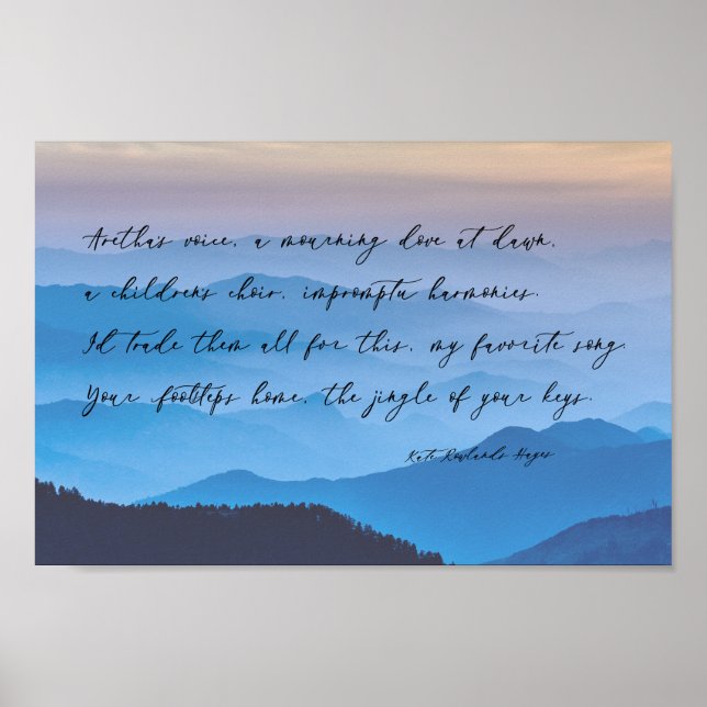 Your Footsteps Home | Forever Love Poem Poster (Front)