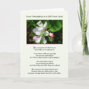 Your Friendship is a Gift from God Card