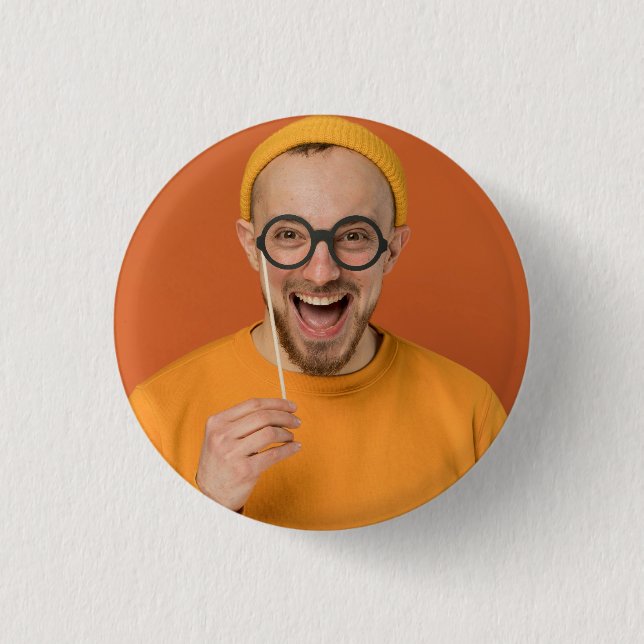 Your Funny Photo Selfie Upload 3 Cm Round Badge (Front)