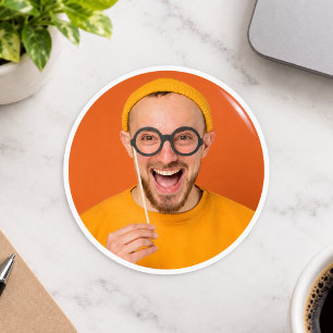 Your Funny Photo Selfie Upload Classic Round Sticker