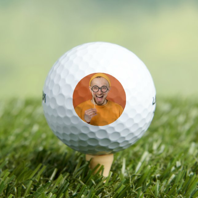 Your Funny Photo Selfie Upload Golf Balls (Insitu Tee)