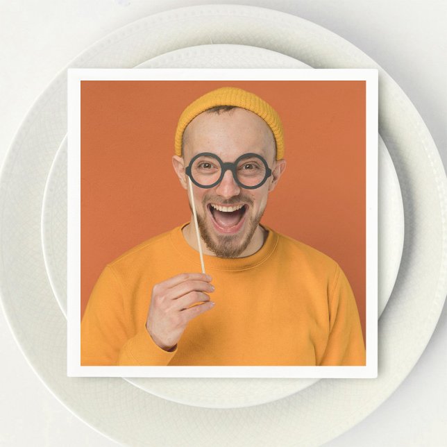 Your Funny Photo Selfie Upload Napkin (Creator Uploaded)