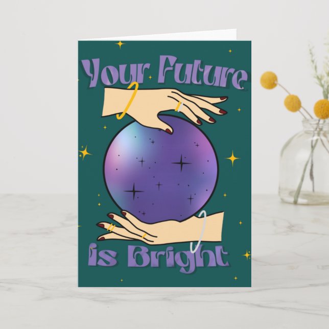 Your Future is Bright Blank Inside Greeting Card (Front)