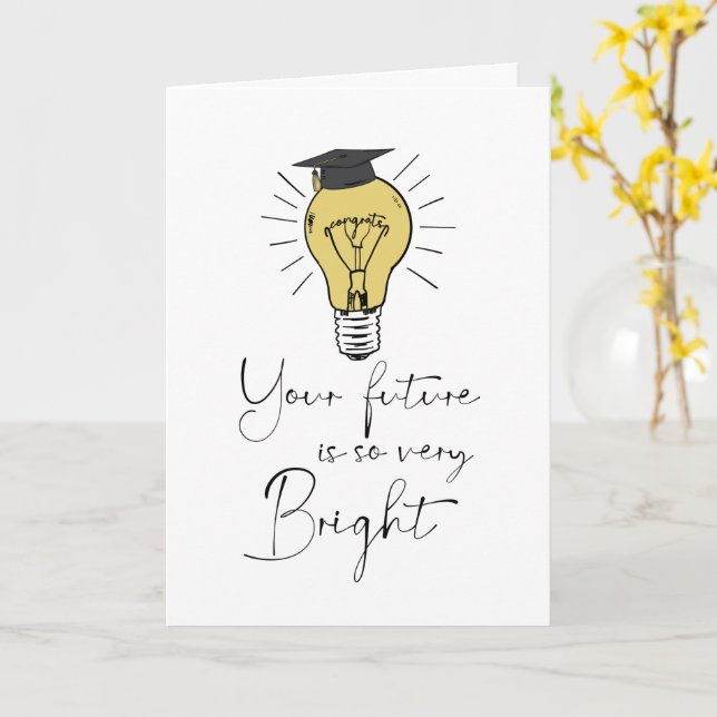 Your Future Is So Bright Graduation Card (Yellow Flower)