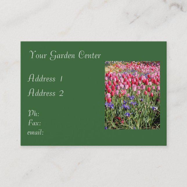 Your garden center business cards (Front)