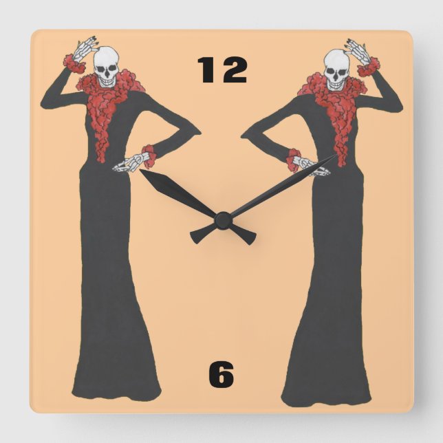 Your Ghoul Friend Square Wall Clock (Front)