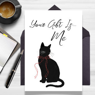 Your Gift Is Me Funny Minimalist Cat Birthday Card