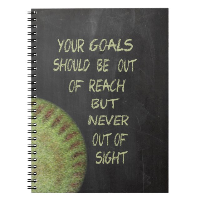 Your Goals Fastpitch Softball Chalkboard Notebook (Front)