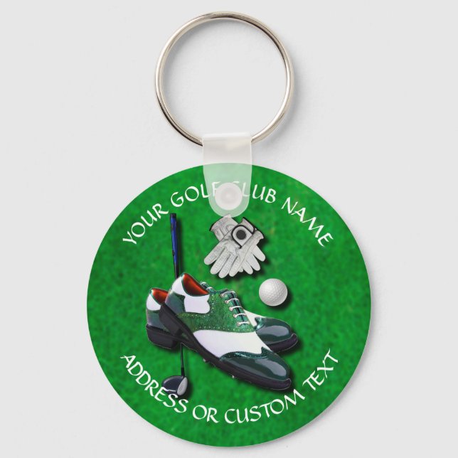 Your Golfer Golf Club Name Golf Club Owner Key Ring (Front)