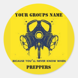 YOUR GROUPS NAME CLASSIC ROUND STICKER