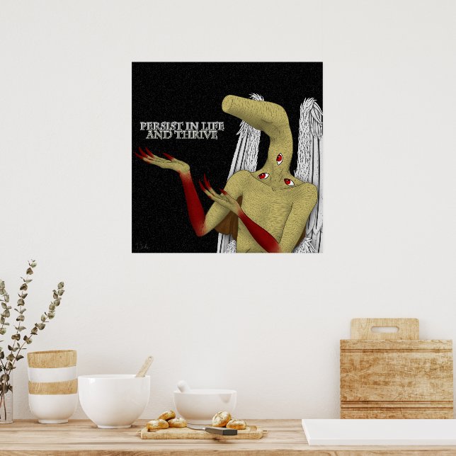 Your Guardian Angel Gives Words of Encouragement Poster (Kitchen)