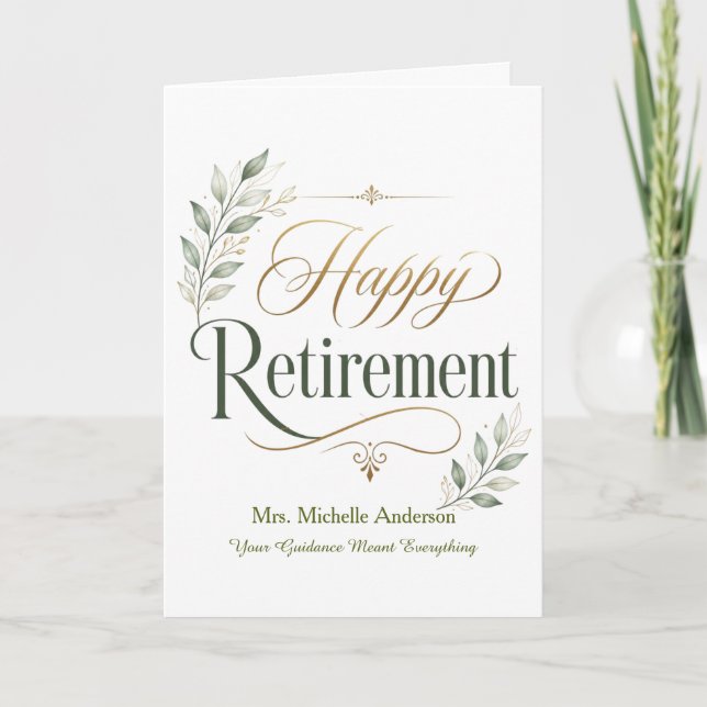 Your Guidance Meant Everything Personalised Name Card (Front)