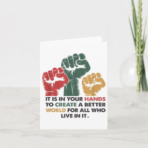 Your Hands Create Better World Snazzy (2) Carefree Card