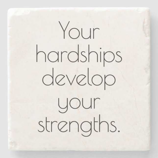 Your Hardships Marble Stone Coaster (Front)