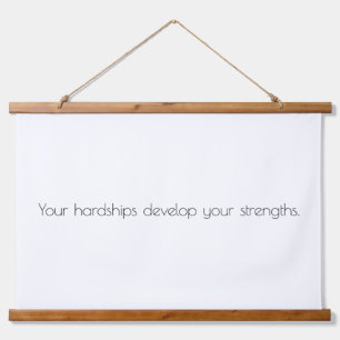 Your Hardships Wood Topped Wall Tapestry