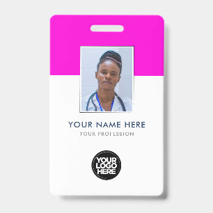 Your Health Care Company Logo Photo Clip Name ID Badge