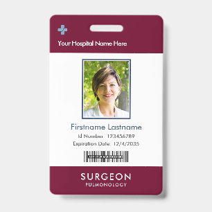 Your Health Care Company Logo Photo Clip Name ID Badge
