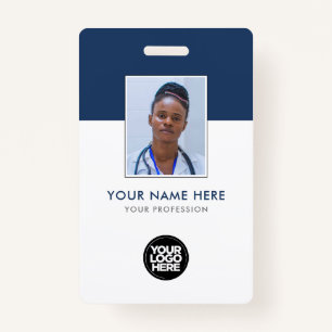 Your Health Care Company Logo Photo Clip Name ID Badge