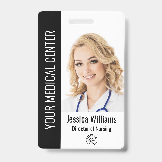 Your Health Care Company Logo Photo ID Badge (Front)