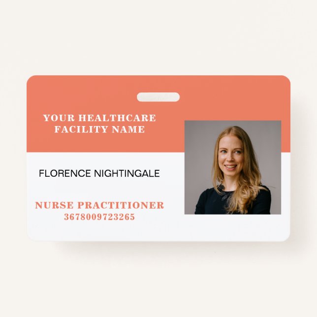 Your Health Care Company Photo ID Badge (Front)
