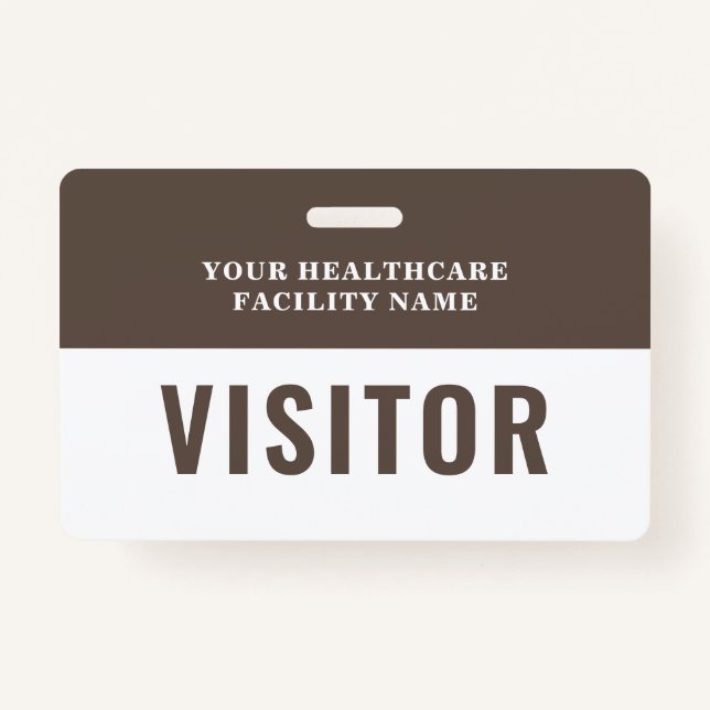 Your Health Care Company Photo Visitor ID Badge (Front)