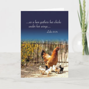 Your hen has been called home card