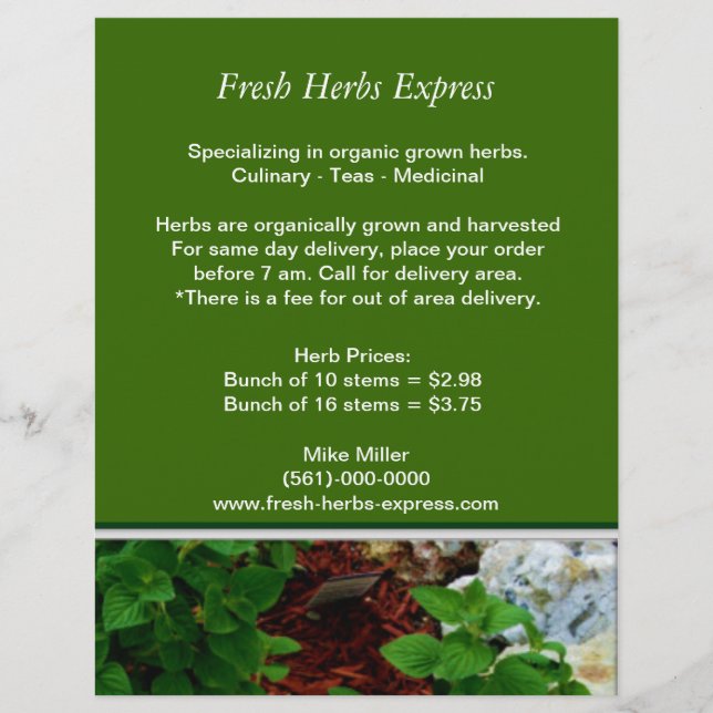 Your Herb Business Flyer (Front)