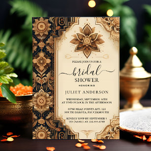 Your Hindi Henna Mehndi Indian Style Bridal Shower Invitation