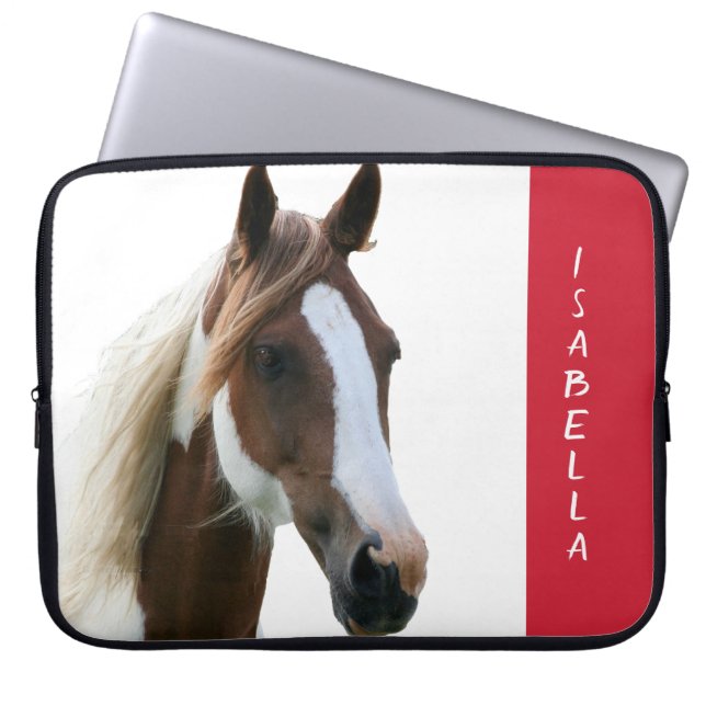 Your Horse Custom Pet Photo Portrait Laptop Sleeve (Front)