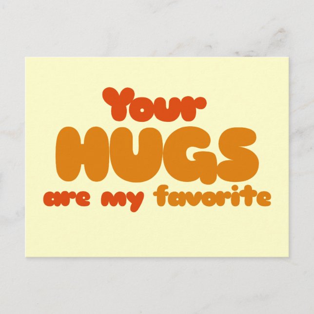 Your hugs are my favourite postcard (Front)