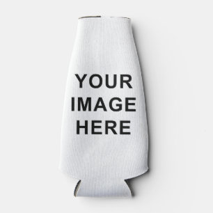 Your Image and Text Here Custom Blank Template Bottle Cooler