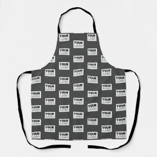 Your Image Design or Business Logo Tiled   Grey Apron