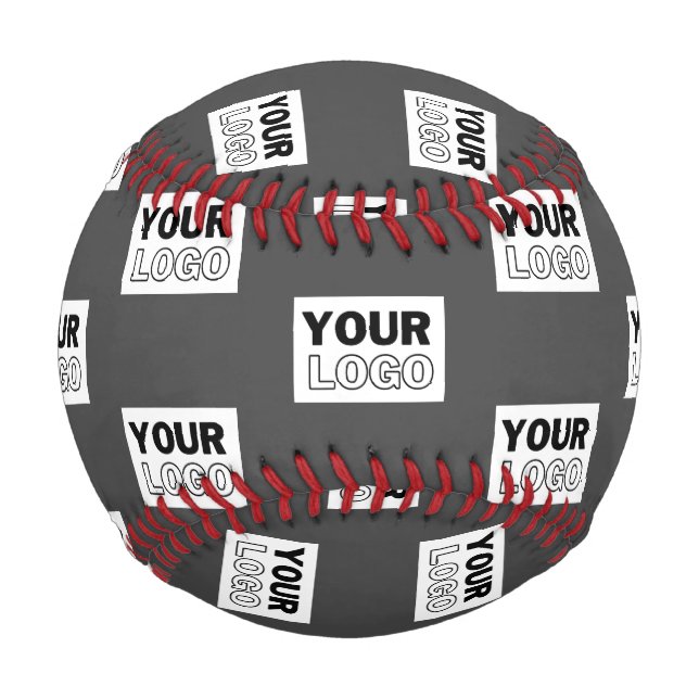 Your Image Design or Business Logo Tiled | Grey Baseball (Front)