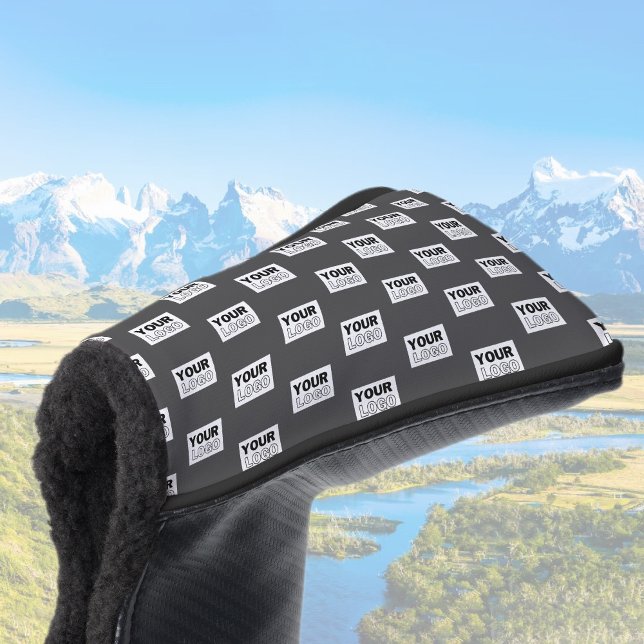 Your Image Design or Business Logo Tiled | Grey Golf Head Cover (Creator Uploaded)