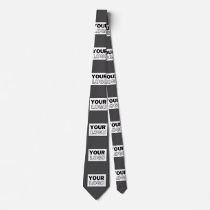 Your Image Design or Business Logo Tiled   Grey Tie