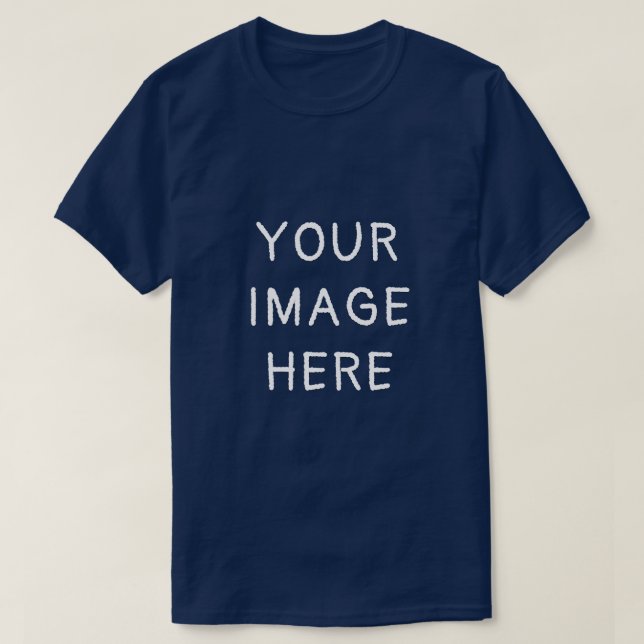 Your Image Here – Custom Photo Navy T-Shirt (Design Front)