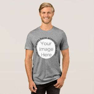 your image here, photo custom and text bachelor Tri-Blend shirt