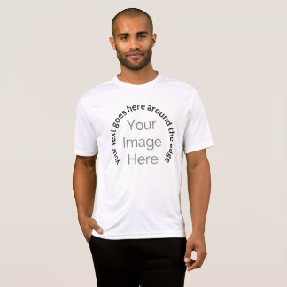 your image here, photo custom edit circle and text T-Shirt