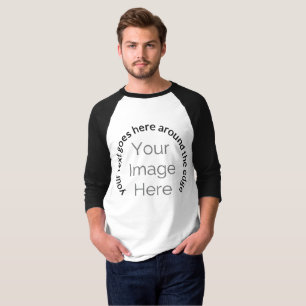 your image here, photo custom edit circle and text T-Shirt