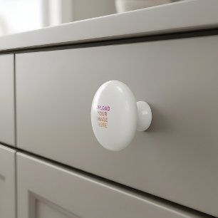 Your Image Logo Full Size Blank Ceramic Knob