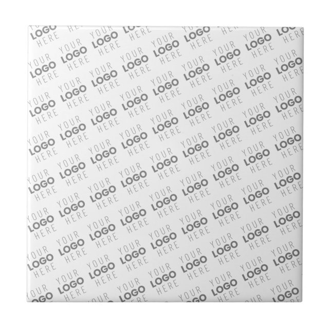 Your Image/Logo Lightened Automatically + Pattern Ceramic Tile (Front)