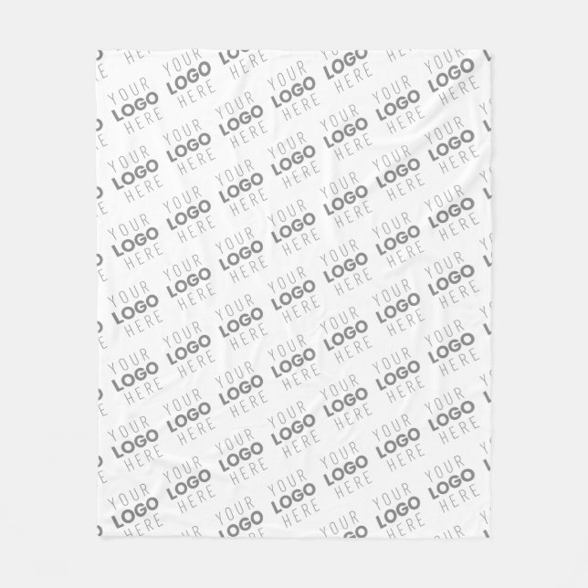 Your Image/Logo Lightened Automatically + Pattern Fleece Blanket (Front)