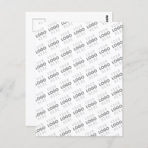 Your Image/Logo Lightened Automatically + Pattern Postcard