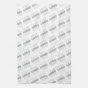 Your Image/Logo Lightened Automatically + Pattern Tea Towel