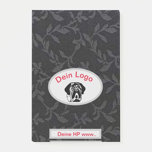 Your image Mastiff Bulldog logo adhesive label Post-it Notes (Front)