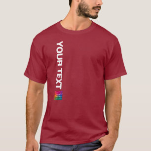 Your Image Photo Or Logo Maroon Red Template Mens T-Shirt