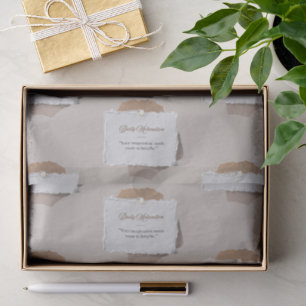 "Your imagination needs room to breathe." Greige Tissue Paper